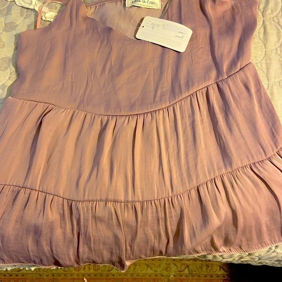 Eden in love lilac dressy tank spaghetti straps silky size small - Picture 2 of 4